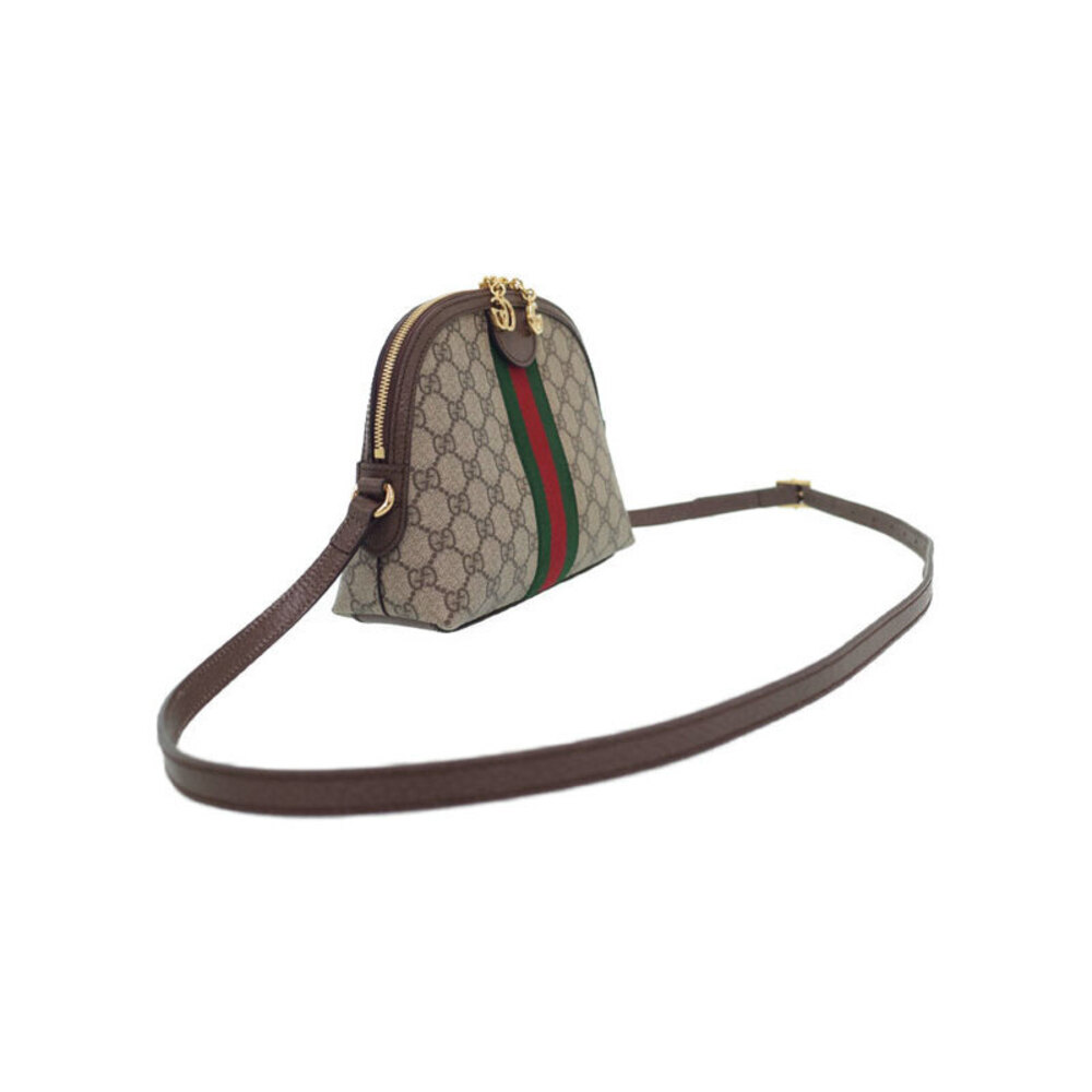 Gucci Bag Beige Ebony Shoulder Brown GG Canvas Ophidia Supreme